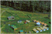 Birds-eye view of T.B.I. campsite